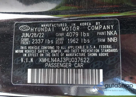 2023 Hyundai Elantra Hybrid Limited from USA, damaged, VIN KMHLN4AJ3PU037622